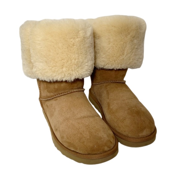 Authentic UGG Classic II Tall Boot Chestnut Suede Genuine Shearling Lined size 8 - Picture 9 of 15